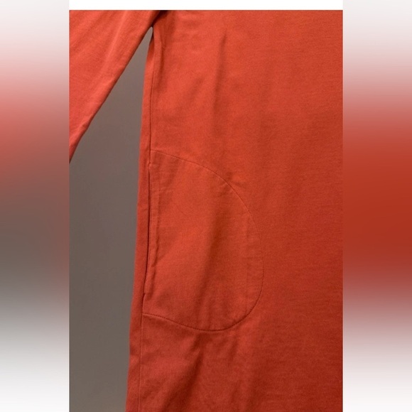 Garnet Hill T Shirt Dress Sz 8 Organic Cotton Classic Travel Beach Dark Orange - Picture 3 of 7